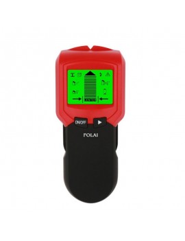 3 In 1 LCD Multifunction Metal Detector Wood Stud AC Voltage Live Wire Cable Detector Wall Scanner Electric Box Finder Wall Detector Red