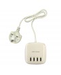 20W 100-240V 4USB 3.2A USB Charging British Regulatory Power Strip Socket UK Plug White