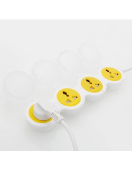 250V 10A Novel Egg Pattern Lightningproof and Overload Protecting CN Standard Socket Outlet Plug White