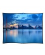 60'' Portable Projector Screen HD 16:9 White 60 Inch Diagonal Projection Screen Foldable Home Theater for Wall Projection Indoors Outdoors