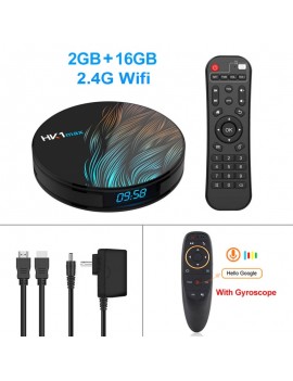 HK1 Max 1080p 4K Android 9.0 Wifi TV Box 2GB + 16GB Smart Media Player US Plug with G10 Voice Remote Control