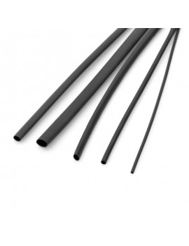 1M 5-Piece Heat Shrink Tube Kit (0.8/1.5/2.5/3.5/4.5mm) Black