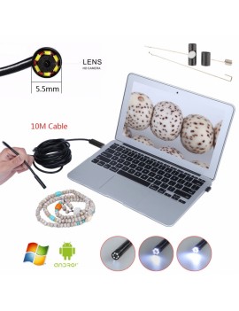 10M 6-LED IP66 5.5mm Lens Waterproof USB Mini Endoscope