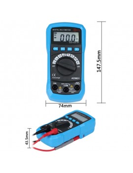 ADM01 Auto Ranging Digital LCD Clamp Multimeter Meter with Frequency AC DC Current