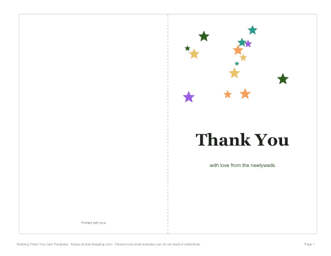Preview of the first page of Stars card